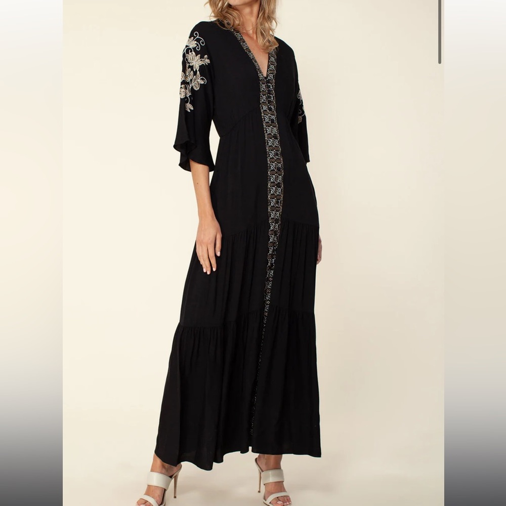 🆕 Hale Bob Cecilia Embroidered Maxi Dress